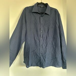 Men's Navy Blue Cashmere Button-Up Shirt (brand new)